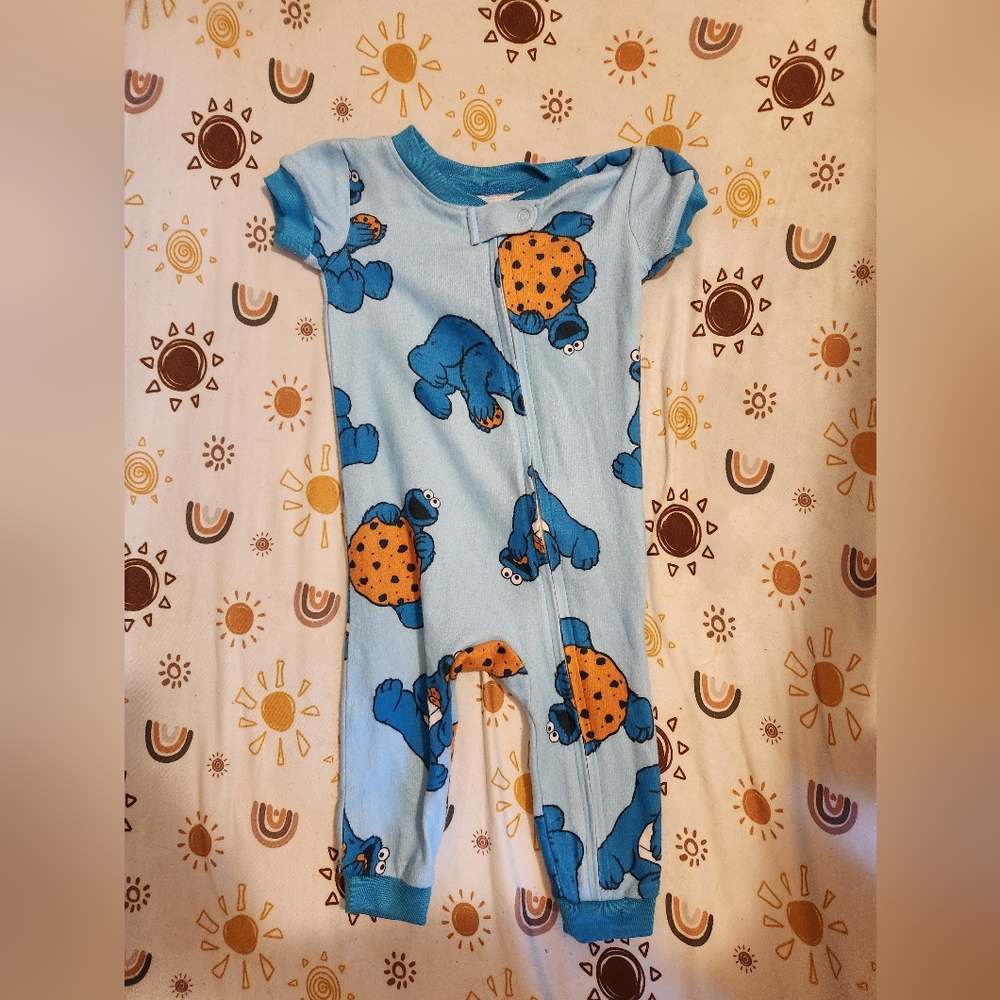 Sesame And Cookie Monster Onesies